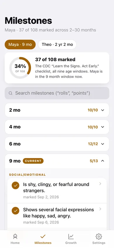 Firstyear web app — screen 2