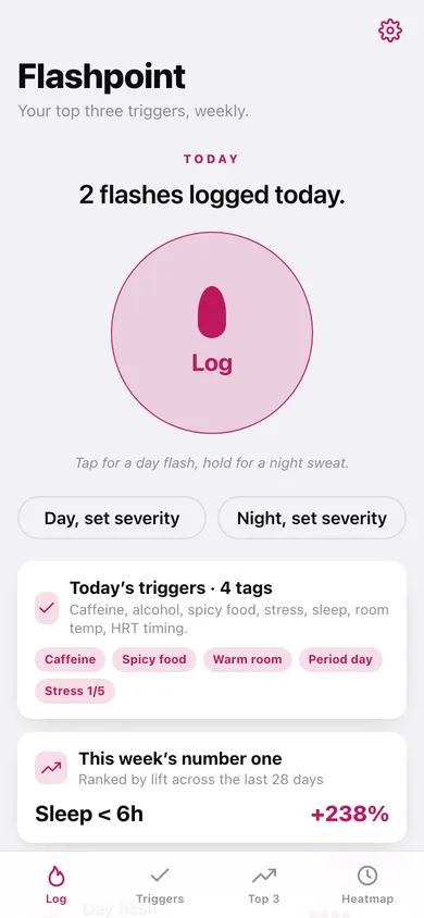 Flashpoint web app — screen 1