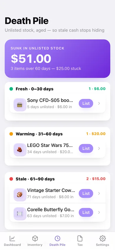 FlipLedger web app — screen 3
