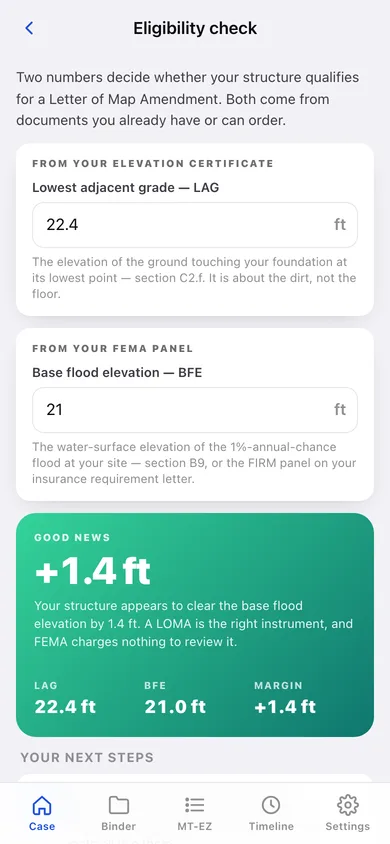 FloodFolio web app — screen 2