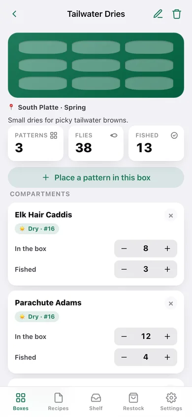Flybox web app — screen 2