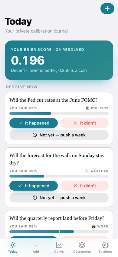 Forecastly web app — screen 1