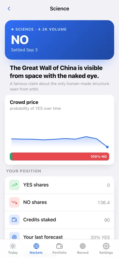 Foresight web app — screen 2