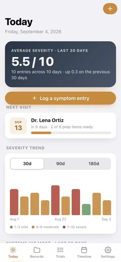 Foundling web app — screen 1