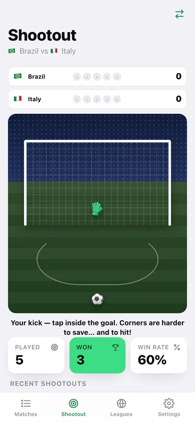 Golazo 26 web app — screen 3