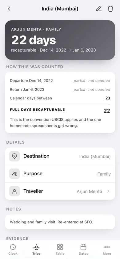 H1B Clock web app — screen 2