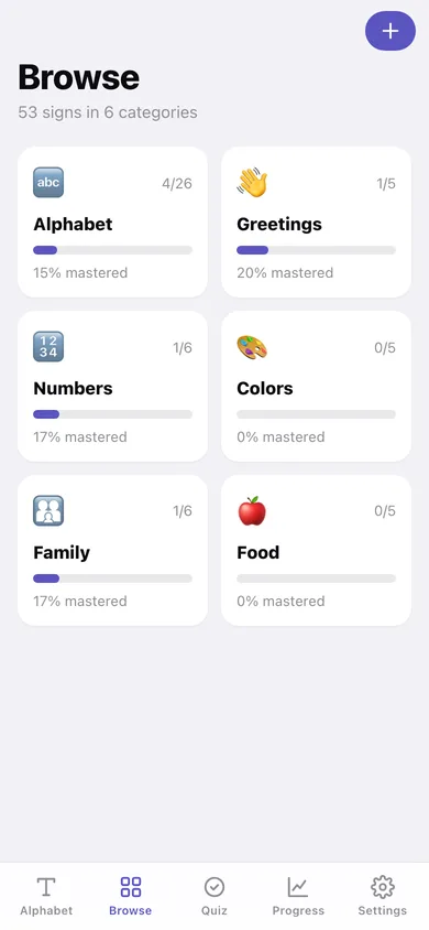 Handsign web app — screen 2