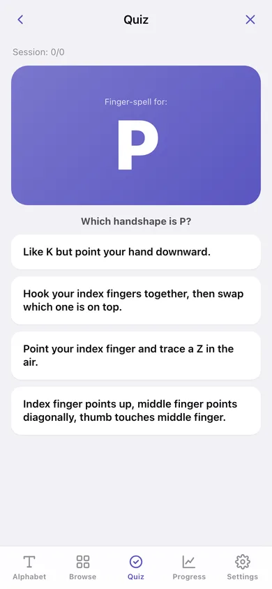 Handsign web app — screen 3