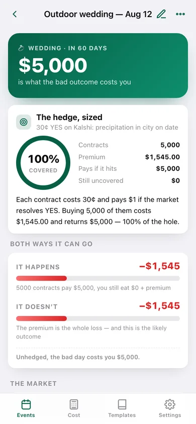 Hedgerow web app — screen 2