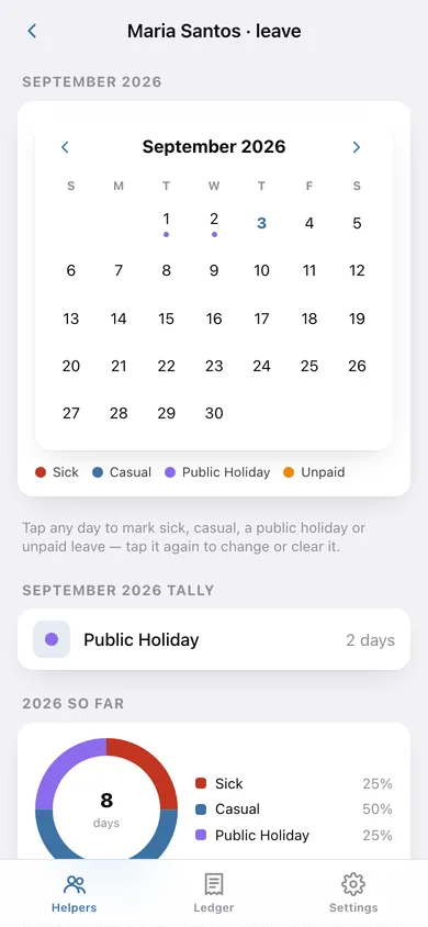 Helperpay web app — screen 3
