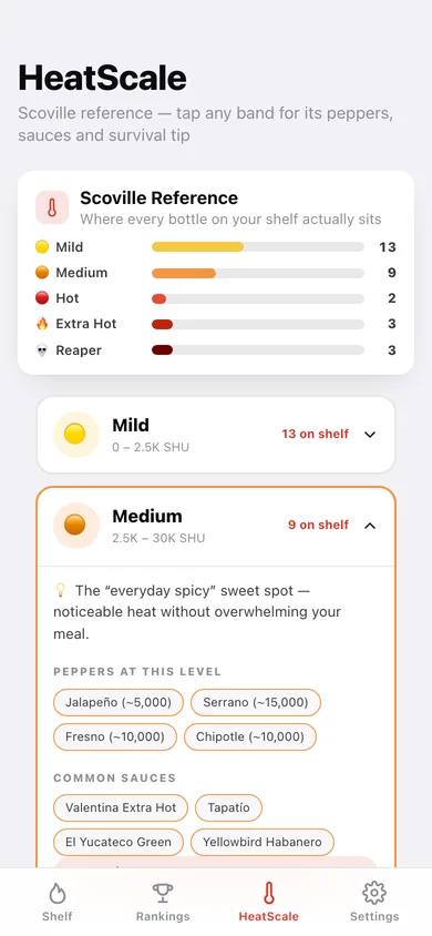 Hotsauce web app — screen 3