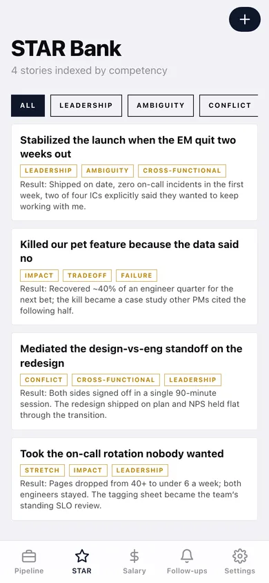Hunted web app — screen 3