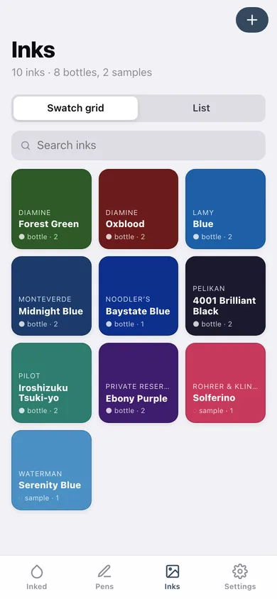 Inkwell web app — screen 3