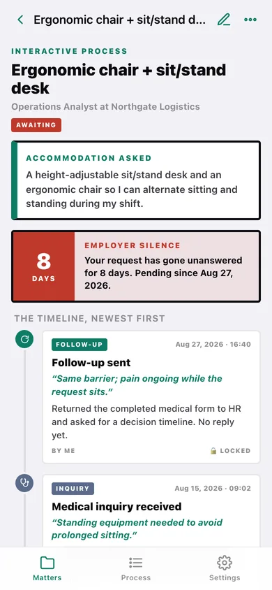 Interactive Record web app — screen 2