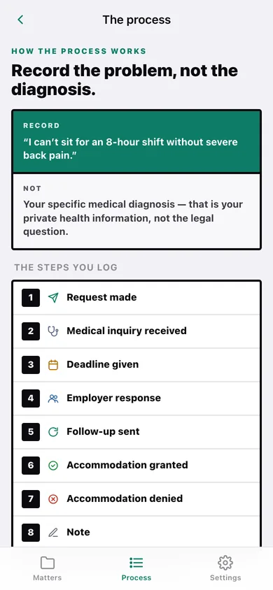 Interactive Record web app — screen 3