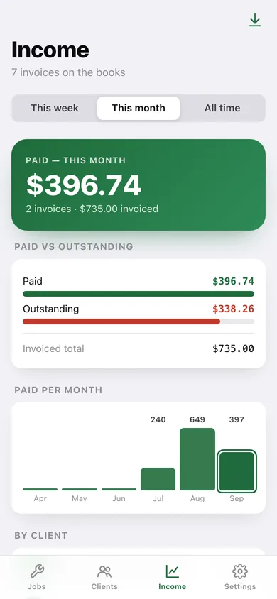 Jobslate web app — screen 3