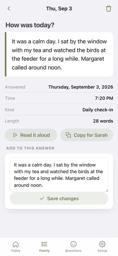 Kintalk web app — screen 3