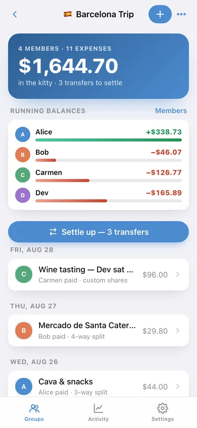 Kitty web app — screen 2