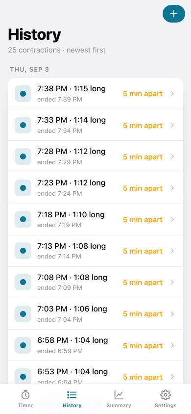 LaborClock web app — screen 2