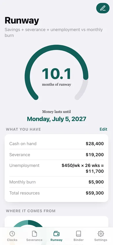 LayoffKit web app — screen 3