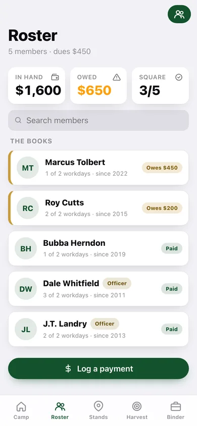 LeaseCamp web app — screen 2