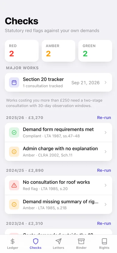 LeaseCheck web app — screen 3