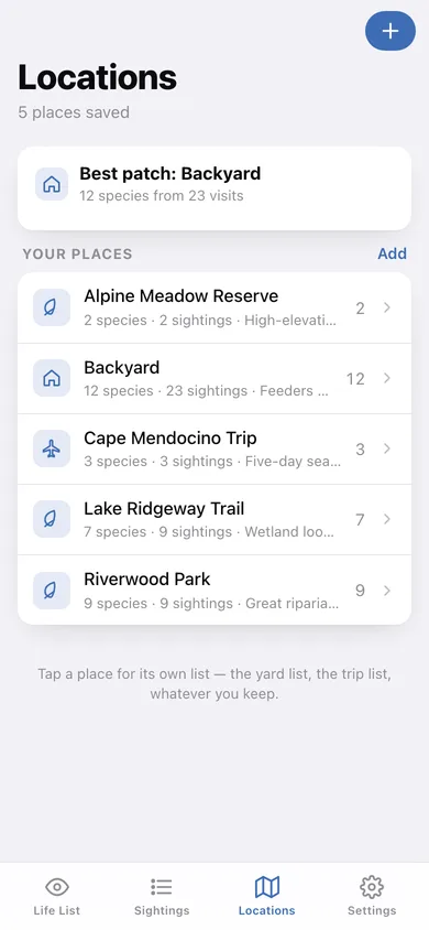 Lifelist web app — screen 3