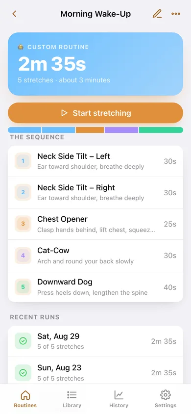 Limber web app — screen 2