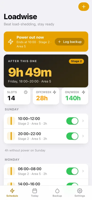 Loadwise web app — screen 1