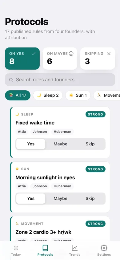 Longlife web app — screen 2