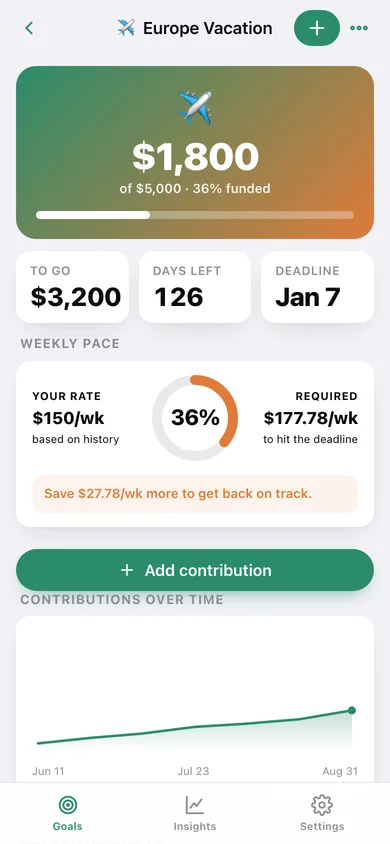 Nestegg web app — screen 2