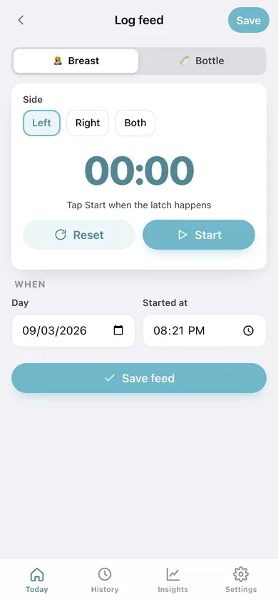 Nestling web app — screen 2