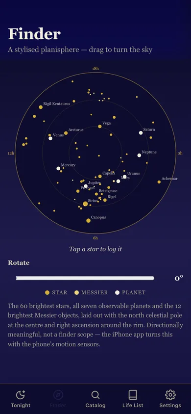 Nightsight web app — screen 2