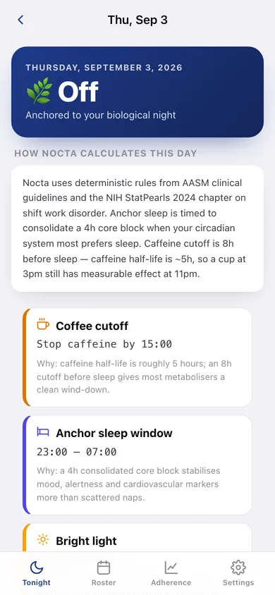 Nocta web app — screen 3