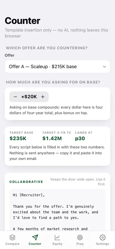 Offergrade web app — screen 3