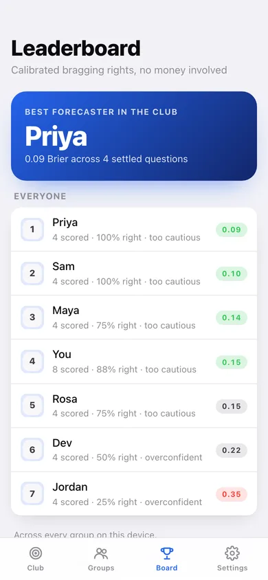 Outguess web app — screen 3