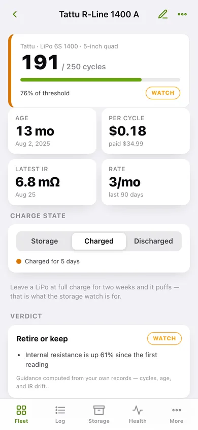PackCycle web app — screen 2