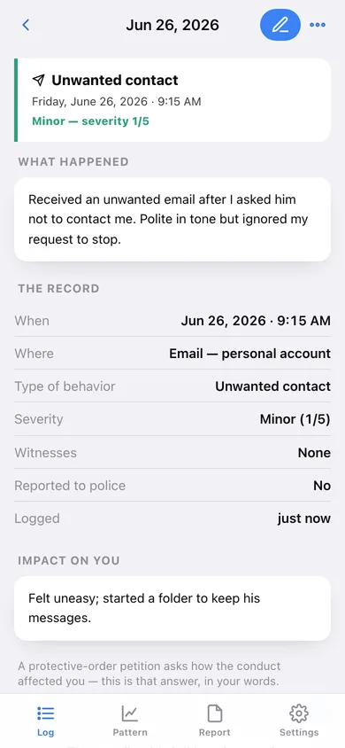 Pattern web app — screen 2