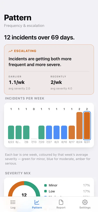 Pattern web app — screen 3