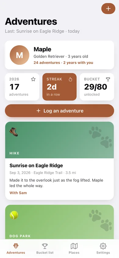 Pawmark web app — screen 1