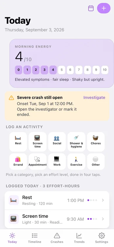 Crashscope web app — screen 1