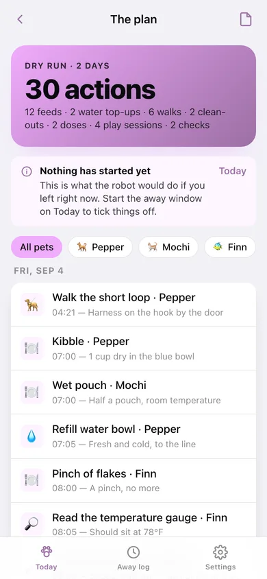 Petrobot web app — screen 2