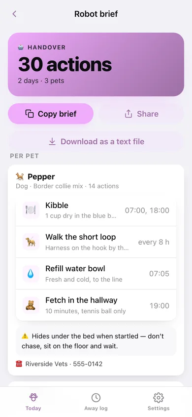 Petrobot web app — screen 3