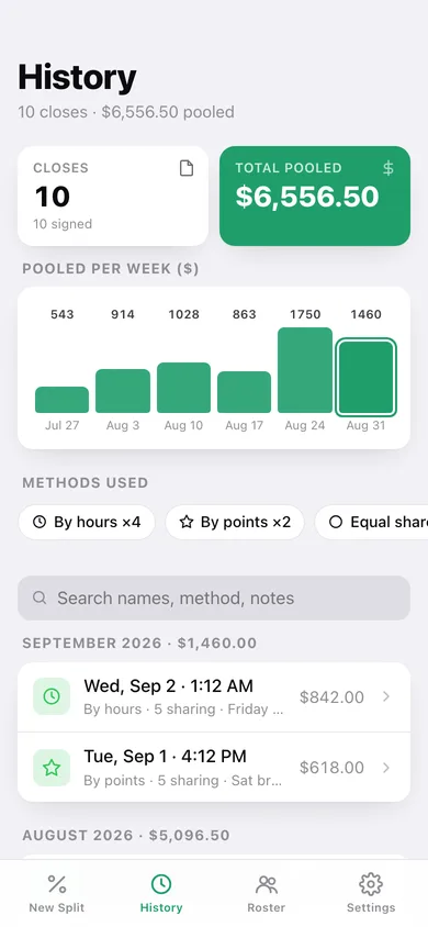 Poolfair web app — screen 3