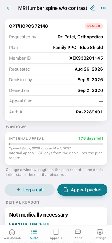 Priornaught web app — screen 2
