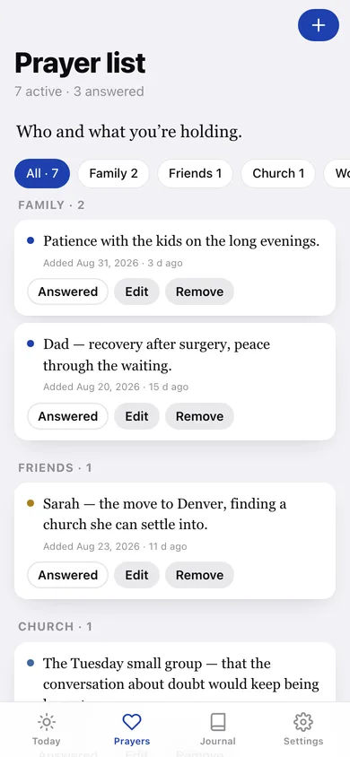 Psalmbook web app — screen 2