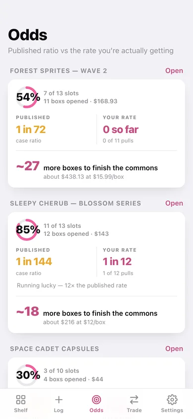 Blind Box Vault web app — screen 3