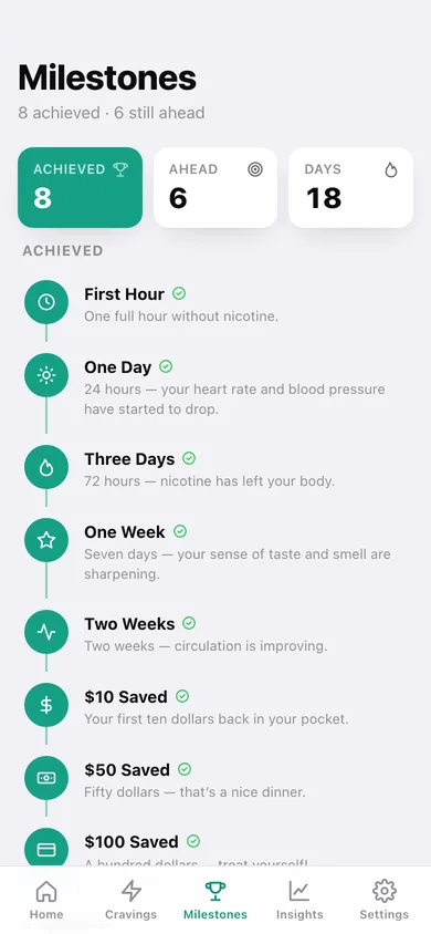 Quitkit web app — screen 3