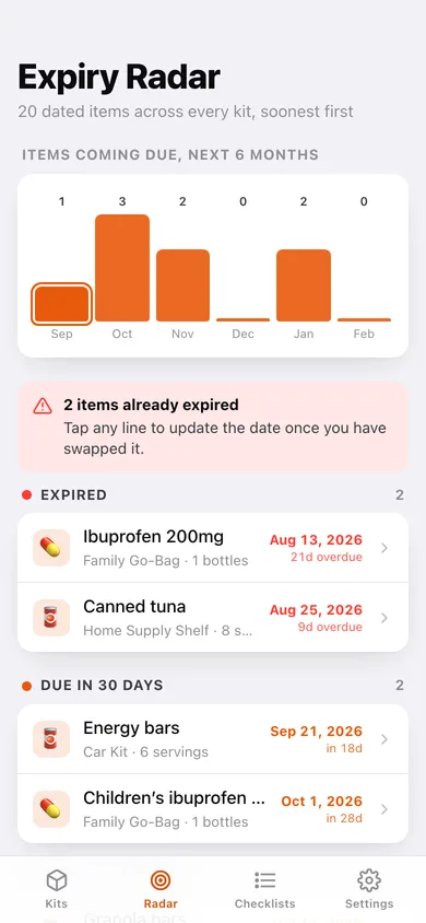 ReadyKit web app — screen 3