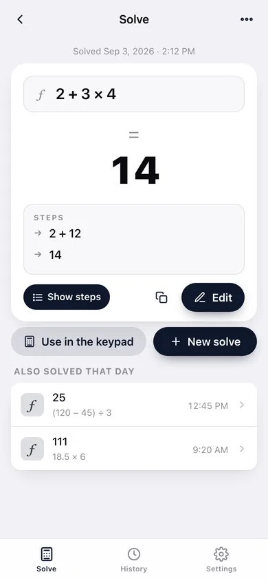 Reckon web app — screen 2